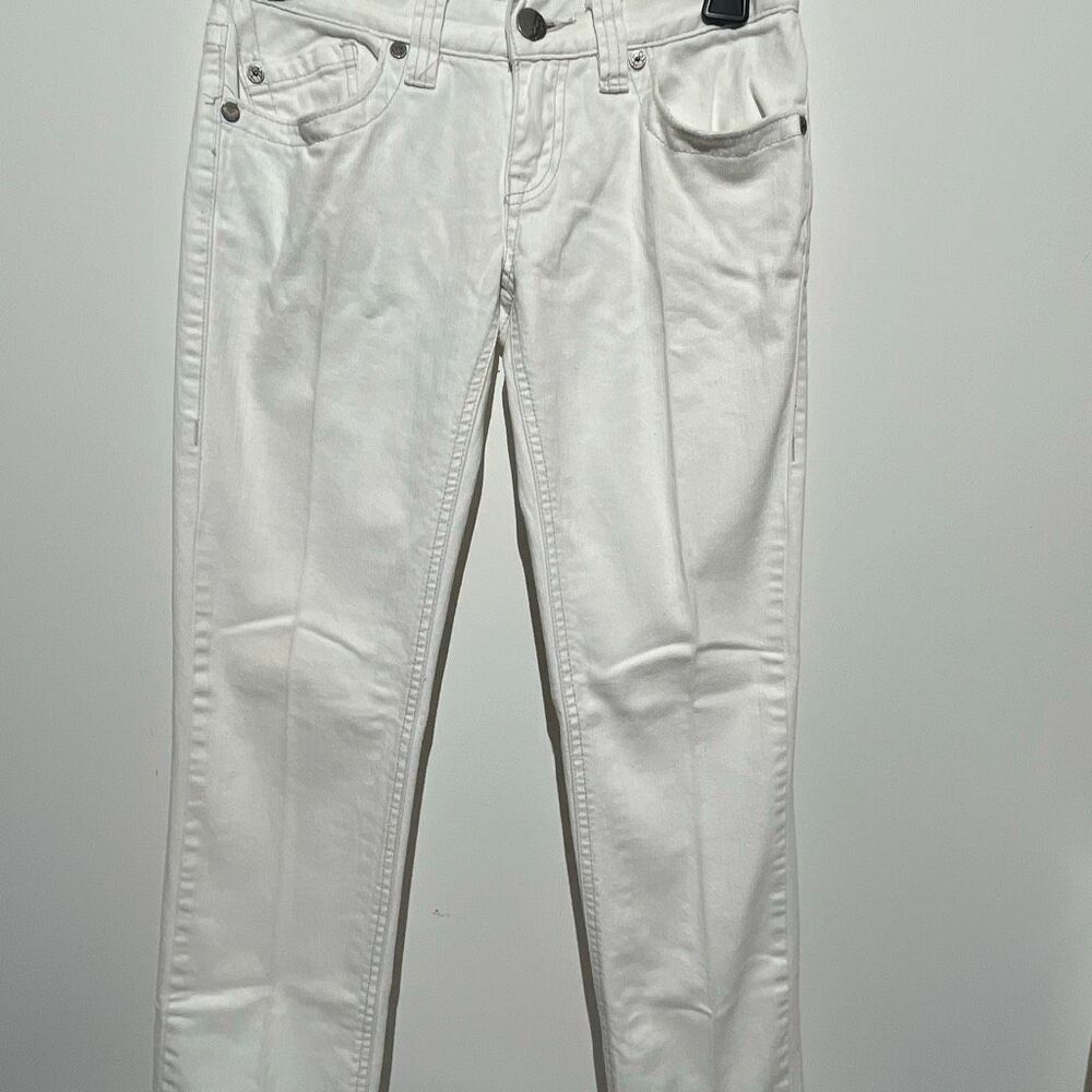 Roxy Women's White Low Rise Zip Fly Gold Coast Skinny Fit Jeans Size‎ 1